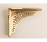 Satin Brass Sunrise Shelf Brackets | Heavy Duty Brackets for Kitchen Bookshelf | Brass Shelving Heavy Solid Cast Brass | Sold Individually