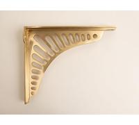 Satin Brass Sunrise Shelf Brackets | Heavy Duty Brackets for Kitchen Bookshelf | Brass Shelving Heavy Solid Cast Brass | Sold Individually