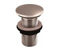 Satin Bronze Solid Brass Unslotted Click Clack Basin Sink Push Button Waste Pop Up