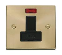 Satin / Brushed Brass 13A Fused Connection Unit Switched With Neon SE Home Gold One Size