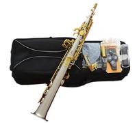 Satin Brushed Straight Alto Saxophone Woodwind Instrument Beginner Saxophone