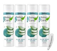 Satin Care Sensitive Aloe Vera Glide Shaving Gel for Women - Moisturising Shave Gel for Smooth, Irritation-Free Shave on Legs & Body (Pack of 4)