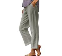 Satin Cargo Trousers for Women Summer Elasticated Waist Cropped Trousers with Pockets Wide Leg Lightweight Breathable Pants Loose Fit Casual Comfy Holiday Beach Pants