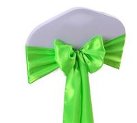 Satin Chair Sashes for Weddings & EventsGreen Ribbon Bow Ties for Indoor/Outdoor Decorations Banquet Party HotelElegant Butterfly Design