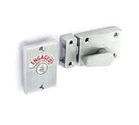 Satin Chrome Bathroom Door Indicator WC Bolt Lock