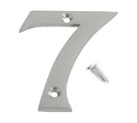 Satin Chrome Door Numbers Screw On 3 Inch Number 7