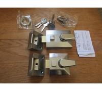 Satin Chrome Double Locking Door Cylinder Deadlock 90mm
