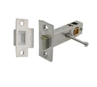 (Satin Chrome) Premium Privacy Button Tubular Latch 57mm Backset