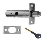 Satin Chrome Thumb Turn with Security Rack Bolt