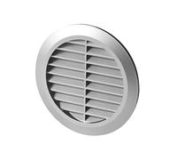 Satin Circle Air Vent Grille - 100mm / 4" Inch - Grey Ducting Ventilation Cover.