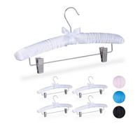 Satin coat hanger Soft Padding Satin Hanger Set Adjustable Clip Hanger 360° Hook