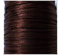 Satin Cord 1mm Rattail Knotting Thread 10m Sewing Craft Bracelet Making Decorating (Brown)