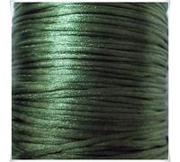 Satin Cord 1mm Rattail Knotting Thread 10m Sewing Craft Bracelet Making Decorating (Khaki Green)