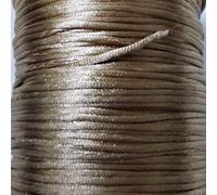 Satin Cord 1mm Rattail Knotting Thread 5m Sewing Craft Bracelet Making Decorating Jewellery (Caramel)