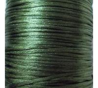 Satin Cord 1mm Rattail Knotting Thread 5m Sewing Craft Bracelet Making Decorating Jewellery (Khaki Green)