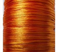 Satin Cord 1mm Rattail Knotting Thread 5m Sewing Craft Bracelet Making Decorating Jewellery (Orange)