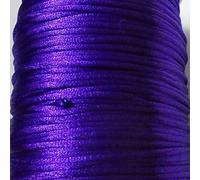 Satin Cord 1mm Rattail Knotting Thread 5m Sewing Craft Bracelet Making Decorating Jewellery (Purple)