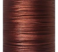 Satin Cord 1mm Thread 20m Rattail Knotting Sewing Beading Bracelet Making Crafts (Brown)