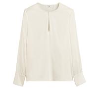 Satin Crew Neck Blouse Ivory