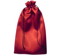 Satin Drawstring Bags, choice of size and colour (15cm x 24cm, Bright Red)