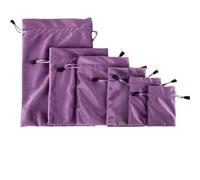 Satin Drawstring Shoe Bag 2pcs Velvet Drawstring Bags Multi Size Soft Touch Pouches for Gift Packaging Jewelry Makeup Travel Storage Essentials