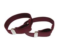 Satin Elastic Solid colour Adjustable Armband Sleeve Garter, Burgundy