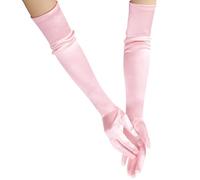 Satin Elbow Length Women's Opera Gloves - Long Evening & Prom Gloves for 1920s Style Events