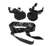 Satin Eye Mask Mask Lace Handcuffs, Velvet Gothic Women's Elastic Lace Handcuffs, BDSM Sex Bondage Set, Restraining Hands and Eyes for Adult Couples SM Play for Female Beginners Bedroom Sex Toys