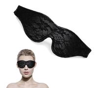 Satin Eye Mask, Soft Comfortable Silk Sleeping Cover Blindfold Tie for Valentine's Day Gift, Sleep Blindfold for Adults Play for Home Travel Office Use for Role Play Travel (Black)