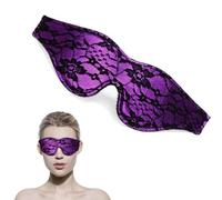 Satin Eye Mask, Soft Comfortable Silk Sleeping Cover Blindfold Tie for Valentine's Day Gift, Sleep Blindfold for Adults Play for Home Travel Office Use for Role Play Travel (Purple)