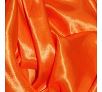 Satin Fabric 60 Inch Wide - Luxurious Silk Like Touch, Perfect for Dressmaking, Lining & Drapes, Available in Red, White, Gold, Pink & More, Sold by The Metre by CRAFT Queen LTD (Flo Orange, 10m)
