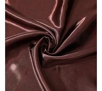 Satin Fabric by The Yard, 60 Inch Wide Black Satins Fabric Shiny & Silky Lining Fabrics Satin Cloth Fabrics for Wedding Dress, Clothing Making, DIY Crafts, Table Cover, Sewing(Brown)