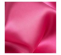 Satin Fabric Polyester Satin Fabric Highend Simulation Silk Gift Box Lining Cloth Solid Color DIY Sewing Doll Dress for DIY Crafts(Hot Pink,50cm by 150cm)
