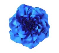 Satin Flower Brooch Corsage Pin Costume Accessory Versatile Decorative Clip Elegantly Shaped Suitable for L, Blue