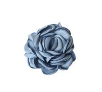 Satin Flowers 5pcs 8CM Artificial Satin Rose Fabric Curling Flowers Clothing Dress Decor DIY Wedding Decoration Wedding Ornament(Blue)