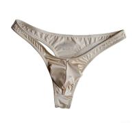 Satin Glossy Mens Thong Solid Smooth Fabric Lingerie