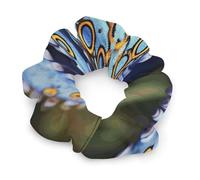 Satin Hair Bands for Women, Blue Ringed Octopus Print Elastic Scrunchies Fashion Hair Ties for All Hairstyles Soft And Durable Hair Accessories