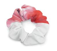 Satin Hair Bands for Women, Flamingo Watercolor Print Elastic Scrunchies Fashion Hair Ties for All Hairstyles Soft And Durable Hair Accessories