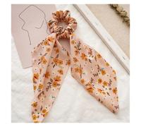 Satin Hair Scarf Print Bow Scrunchies Hair Ribbon For Women Elastic Hair Band Girls Horsetail Hair Ties Hair Accessories For Ladies Girls Hair Decor(Style 14-3)
