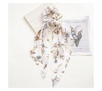 Satin Hair Scarf Print Bow Scrunchies Hair Ribbon For Women Elastic Hair Band Girls Horsetail Hair Ties Hair Accessories For Ladies Girls Hair Decor(Style 10-1)