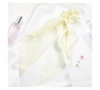 Satin Hair Scarf Print Chiffon Long Ribbon Scrunchies Women Girls Ponytail Scarf Elastic Hair Bands Ties Hair Accessories For Ladies Girls Hair Decor(Color-32)