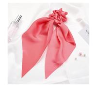 Satin Hair Scarf Print Chiffon Long Ribbon Scrunchies Women Girls Ponytail Scarf Elastic Hair Bands Ties Hair Accessories For Ladies Girls Hair Decor(50)