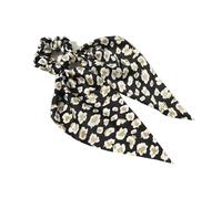 Satin Hair Scarf Women Scrunchies Leopard Print Long Ribbon Bows Hair Bands Ties Elastic Ponytail Holder Ties Hair Rubber Bands Hair Accessories(8)