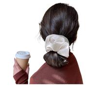 Satin Head Scarf Woman Big Elegant Silk Elastics Hair Band Solid Color Scrunchies Hair Ties Ladies Ponytail Hold Hair Accessories(Style 4)