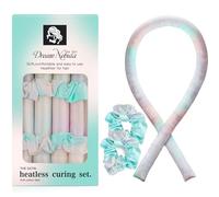 Satin Heatless Hair Curler Set for Overnight Waves - Adjustable Sleep-Friendly Curling Rod & Headband, No-Heat Natural Curls Hair Rollers (Dream Nebula)