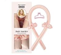 Satin Heatless Hair Curler Set Hair Rollers No Heat Curlers Curling Rod Headband with Hair Ties Clip Rose