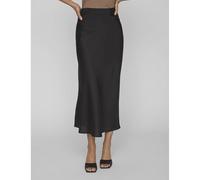 Satin High Waist Skirt Black