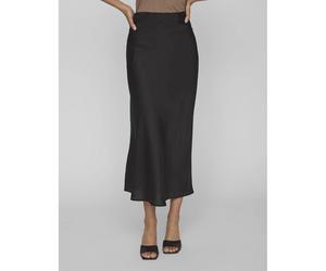 Satin High Waist Skirt Black