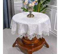 Satin Lace Tablecloth Floral Solid Color Di Cover for Weddings Banquets and Home Decor Round 130cm Lace Tablecloth for Di Tables