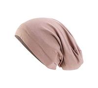 Satin Lined Beanie Hats for Women Curly Hair Faux Silk Satin Bonnet Sleep Cap Sleeping Adjustable Head Wrap Twisted Turban Stretchy Solid Headband Headcover Slouchy Slap Hat D One Size